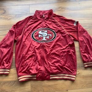 NFL VINTAGE San Francisco Men’s 49ers Full Zip Track Jacket Red/Gold Size 3XL